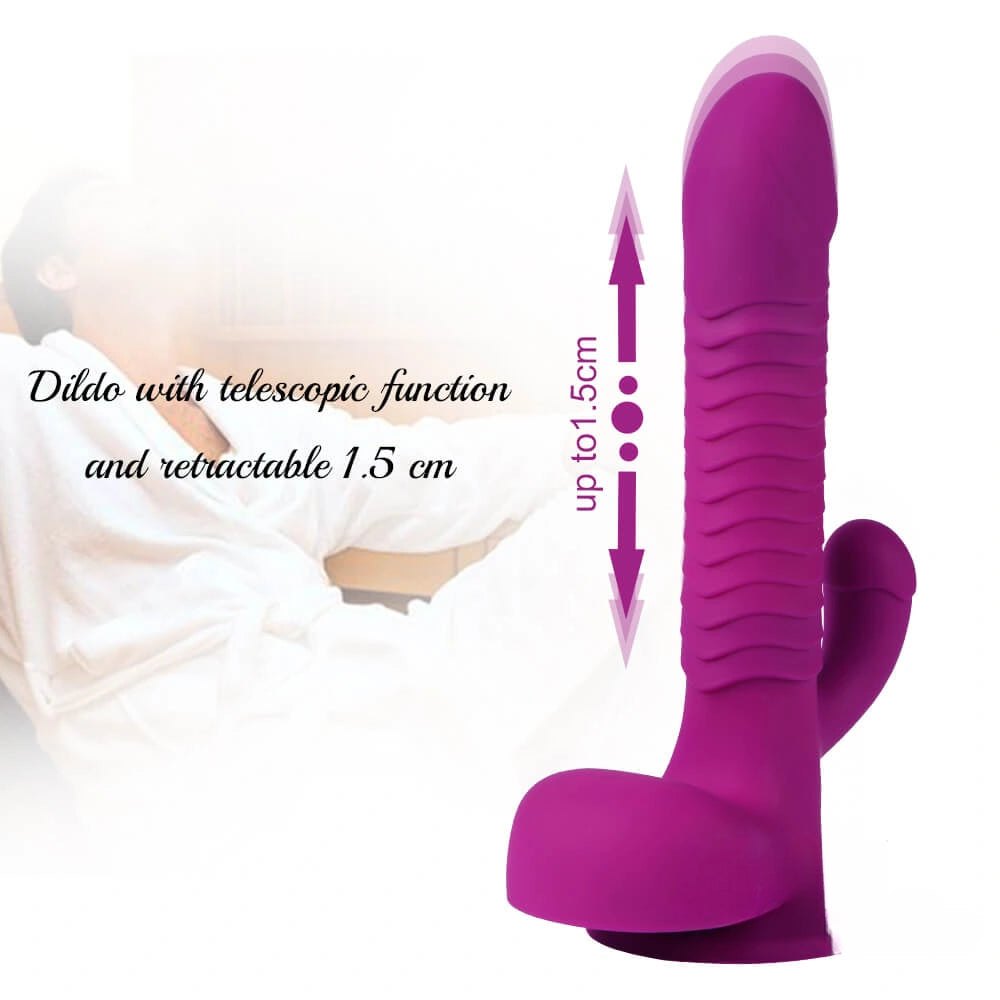 Purple thrusting vibrating dildo, photo 3