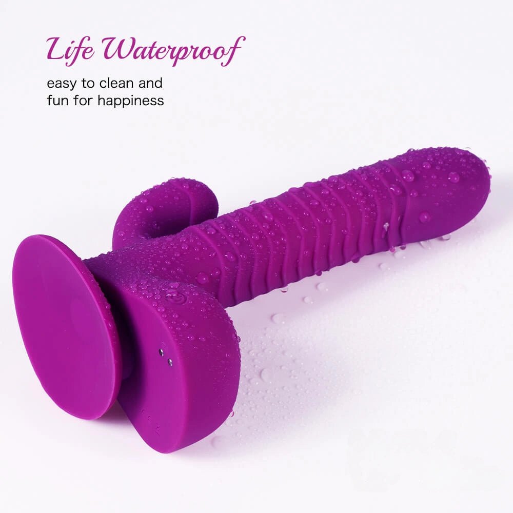 Purple thrusting vibrating dildo, photo 7