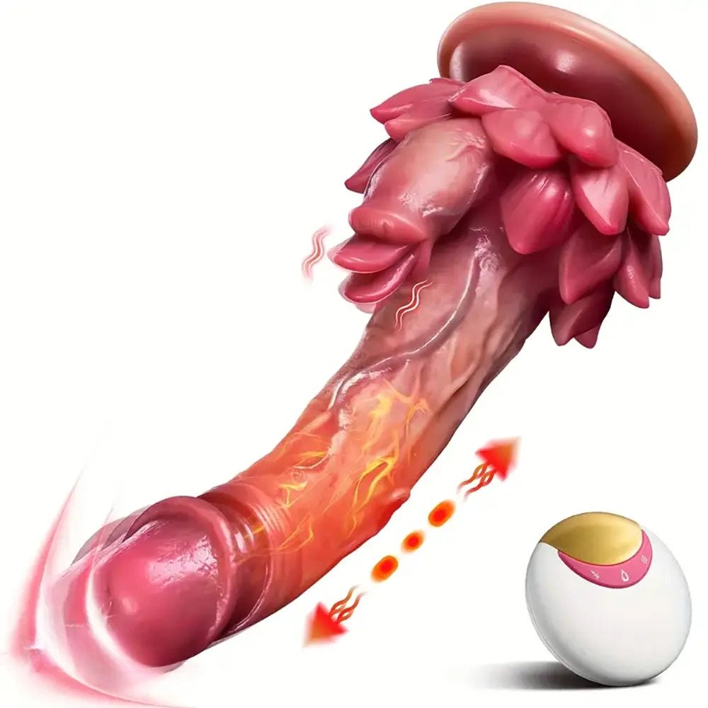 Flesh vibrating thrusting dildo, photo 1