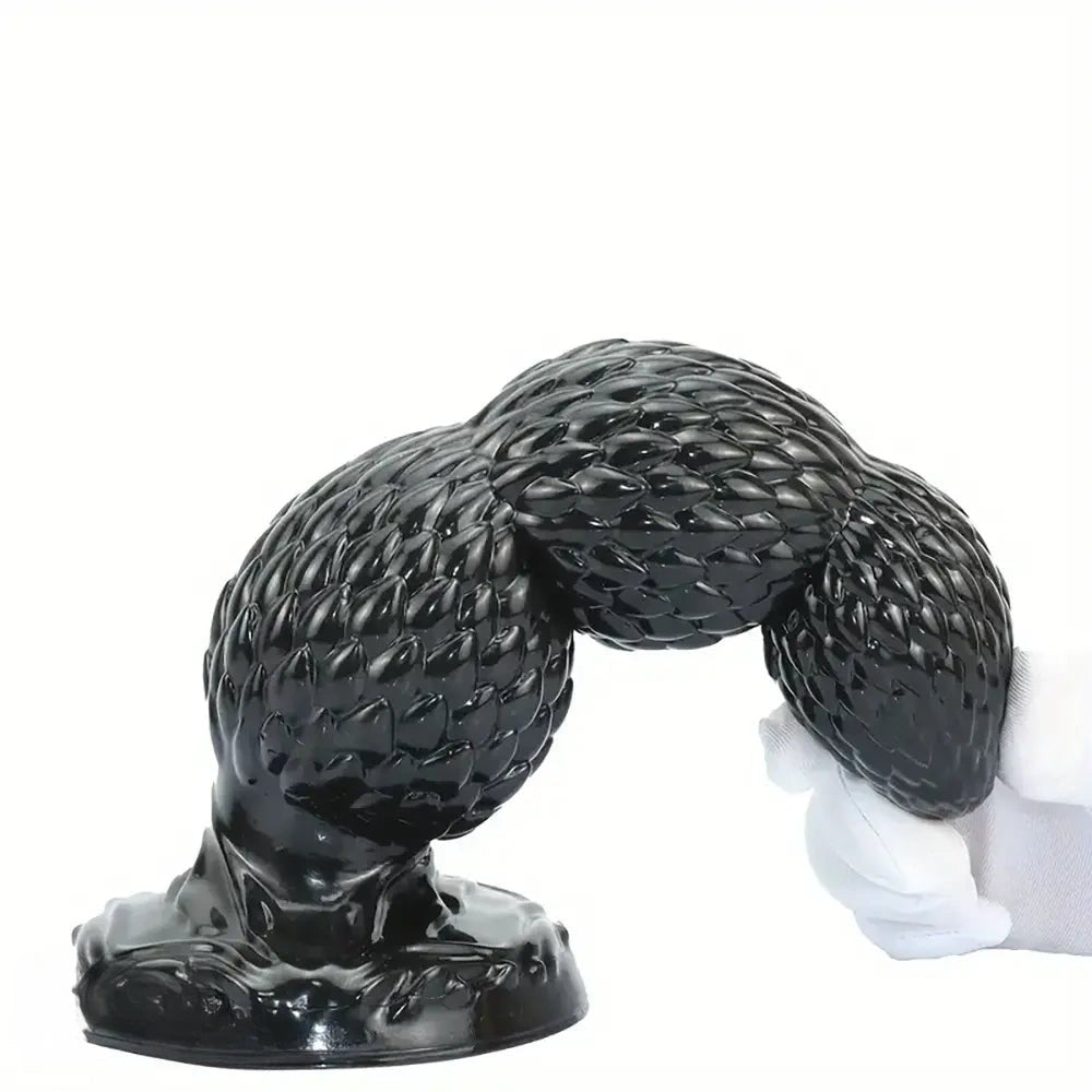 Black tiered ribbed anal plug, photo 5