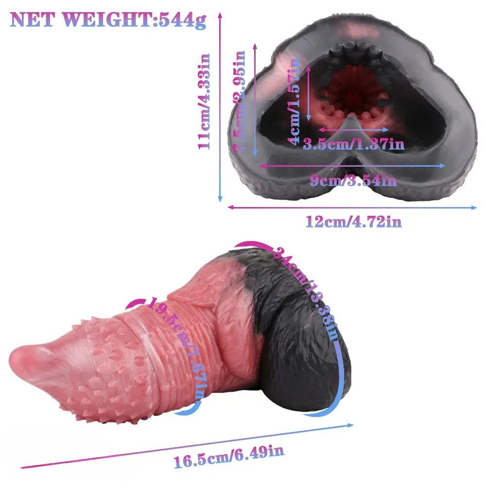 Red tiger alien fantasy dildo, photo 6
