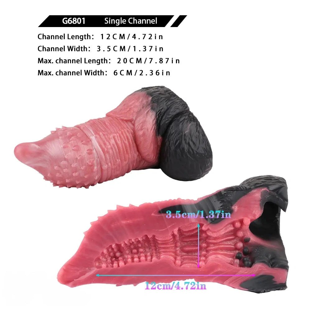 Red tiger alien fantasy dildo, photo 8