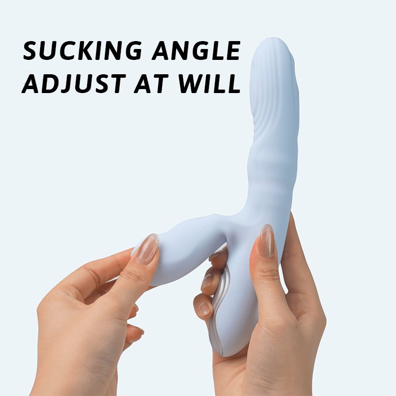 Blue dual-stimulation rabbit vibrator, photo 3