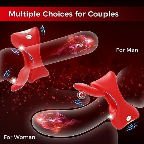 Red vibrating tongue cock ring, photo 6