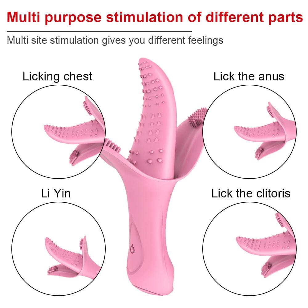 Tongue shaped silicone clit vibrator, photo 3