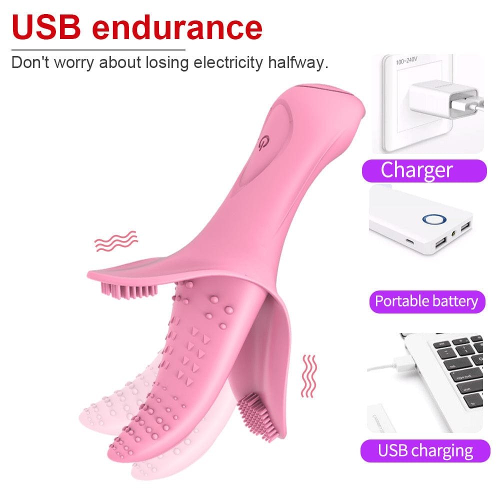 Tongue shaped silicone clit vibrator, photo 4