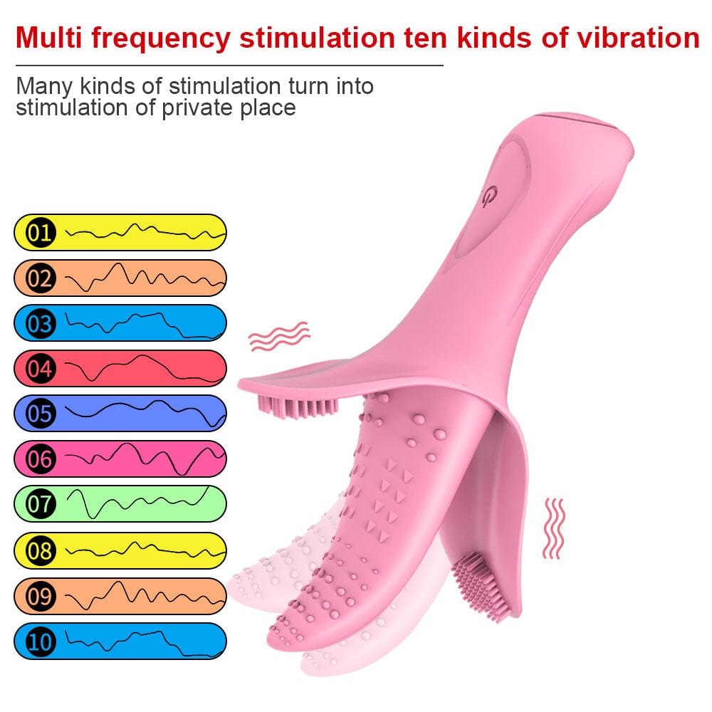 Tongue shaped silicone clit vibrator, photo 5
