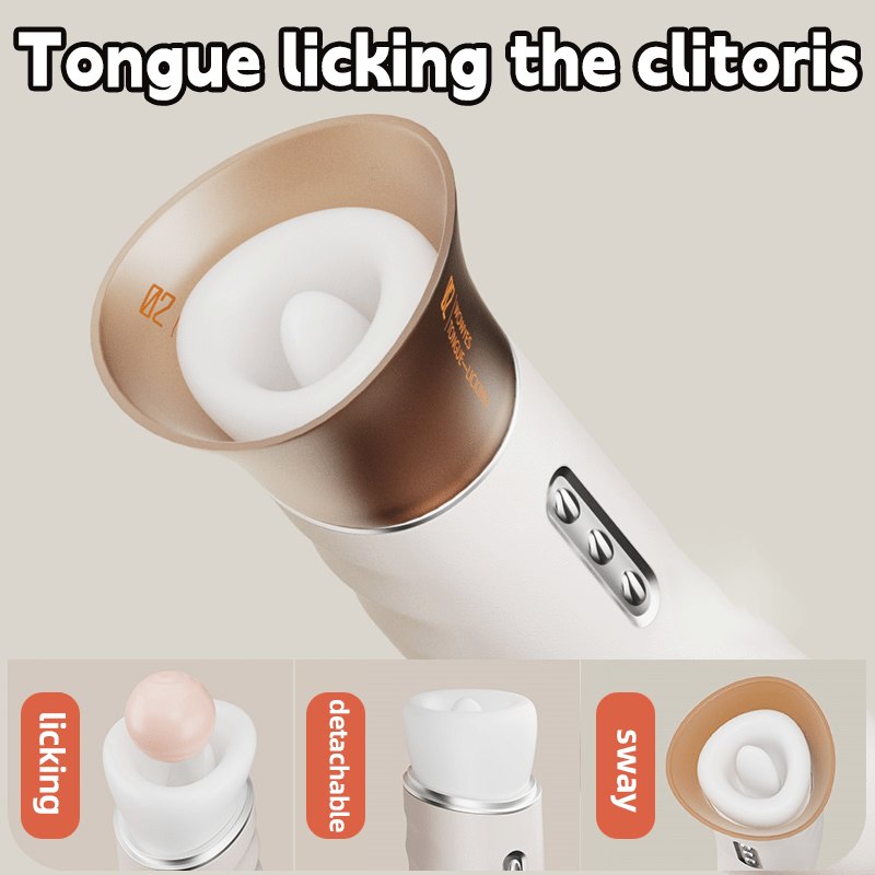 White tongue-licking clit stimulator, photo 2