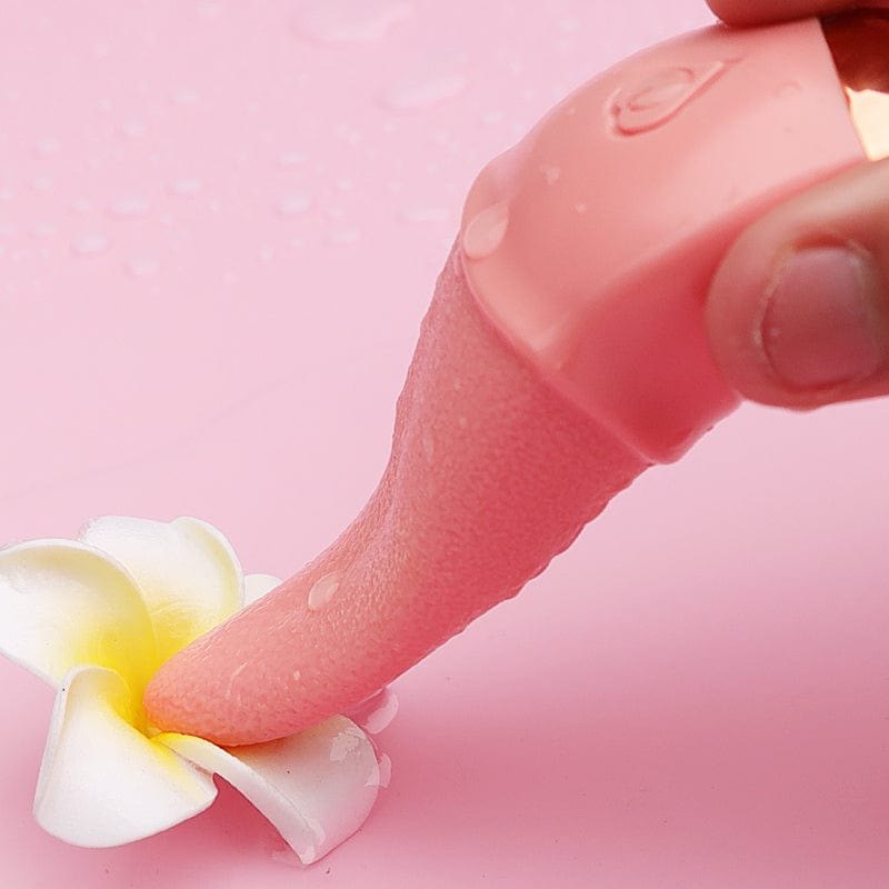 Pink tongue-licking clit vibrator, photo 4