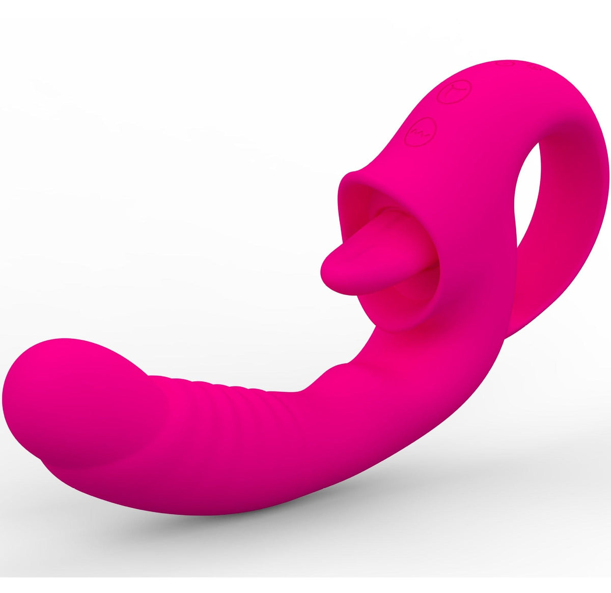 Rose Red curved tongue-licking clitoral and G-spot vibrator
