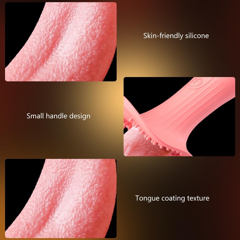 Pink silicone tongue licking G-spot vibrator, photo 5