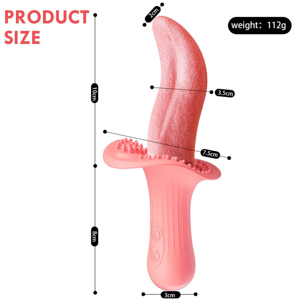 Pink silicone tongue licking G-spot vibrator, photo 6