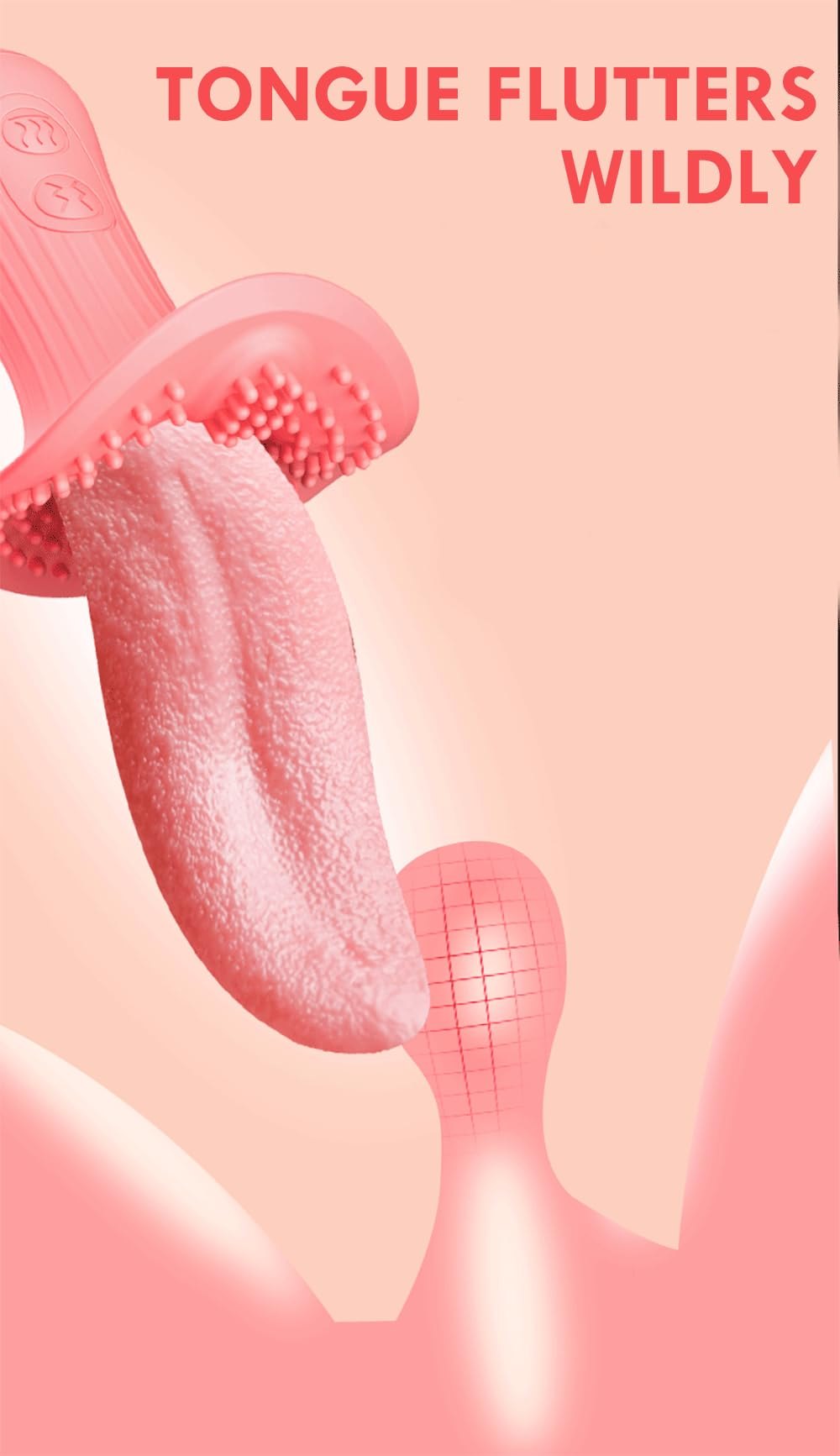 Pink silicone tongue licking G-spot vibrator, photo 9