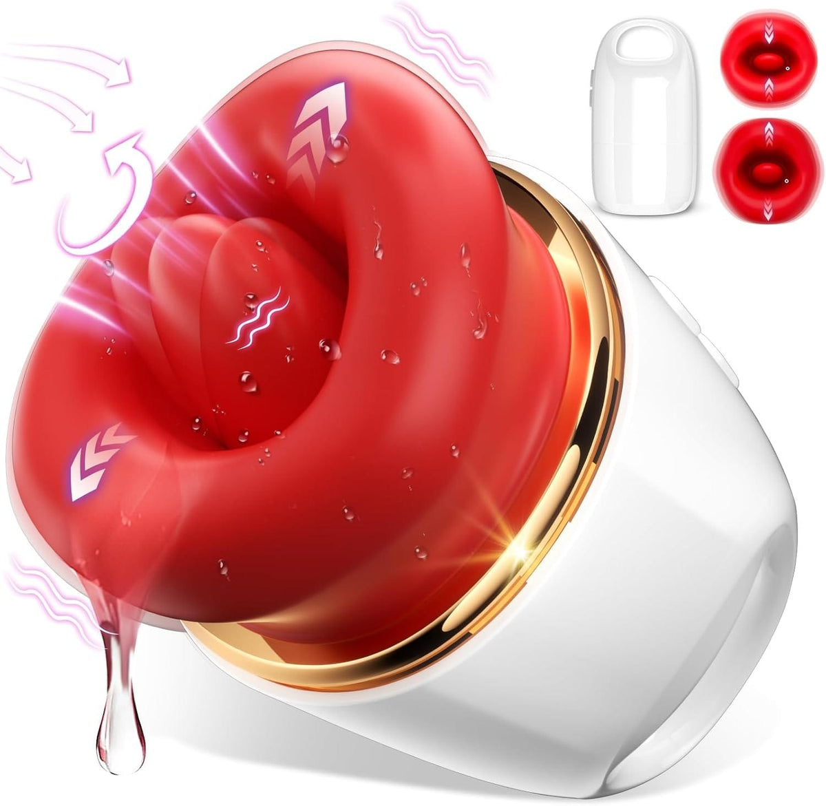 Red tongue-licking clit stimulator, photo 1