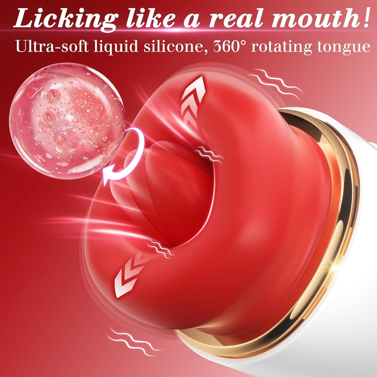 Red tongue-licking clit stimulator, photo 2