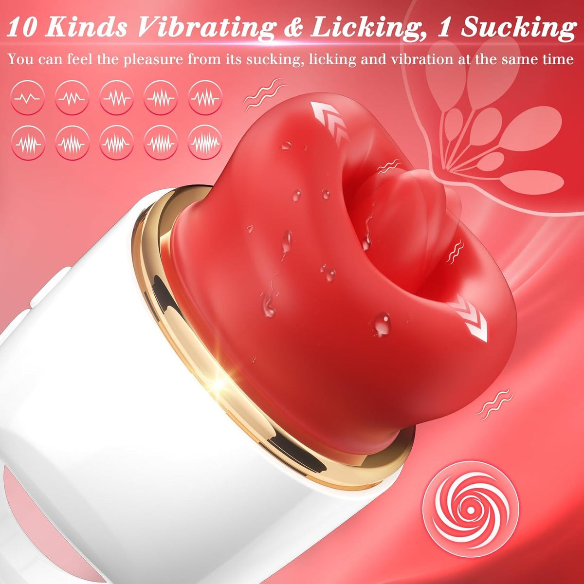 Red tongue-licking clit stimulator, photo 3