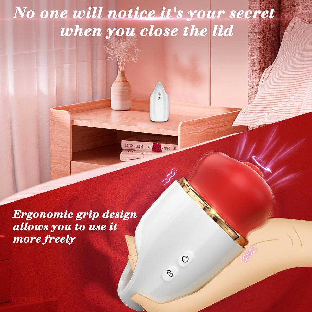 Red tongue-licking clit stimulator, photo 4