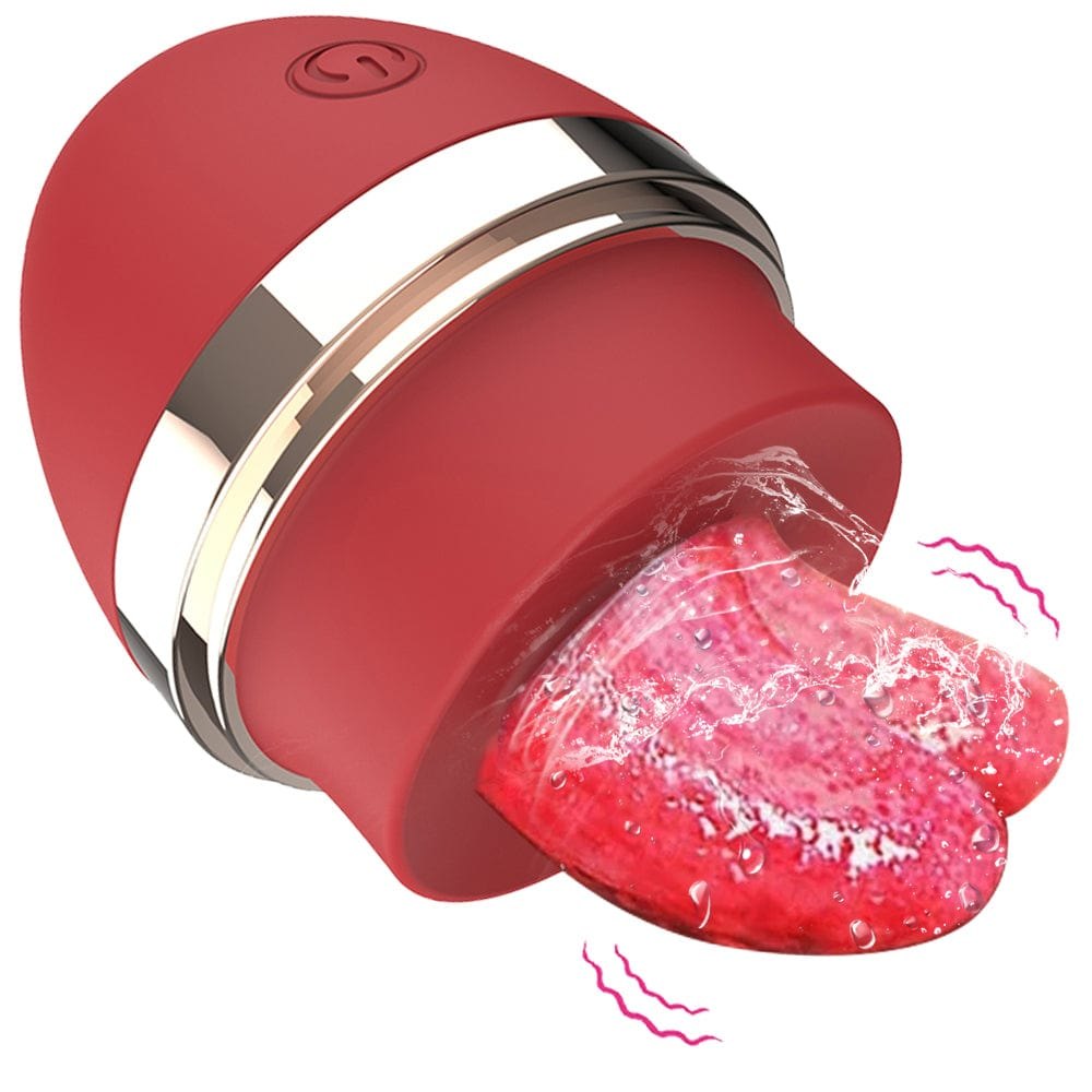 Tongue licking silicone clit vibrator, photo 1
