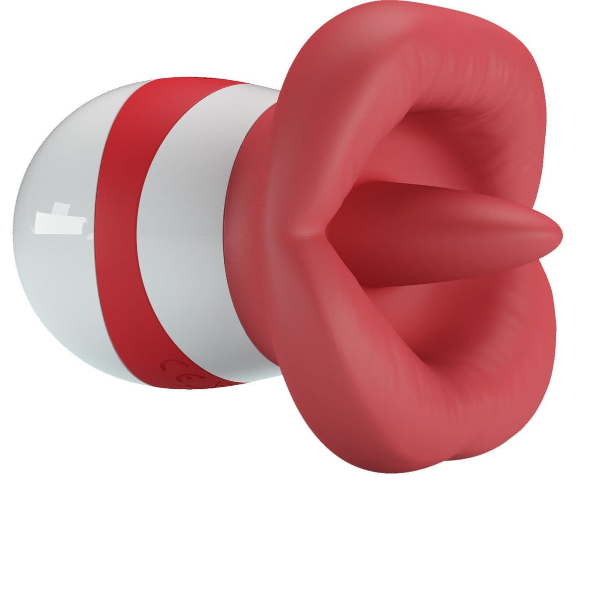 Red tongue licking suction vibrator, photo 1