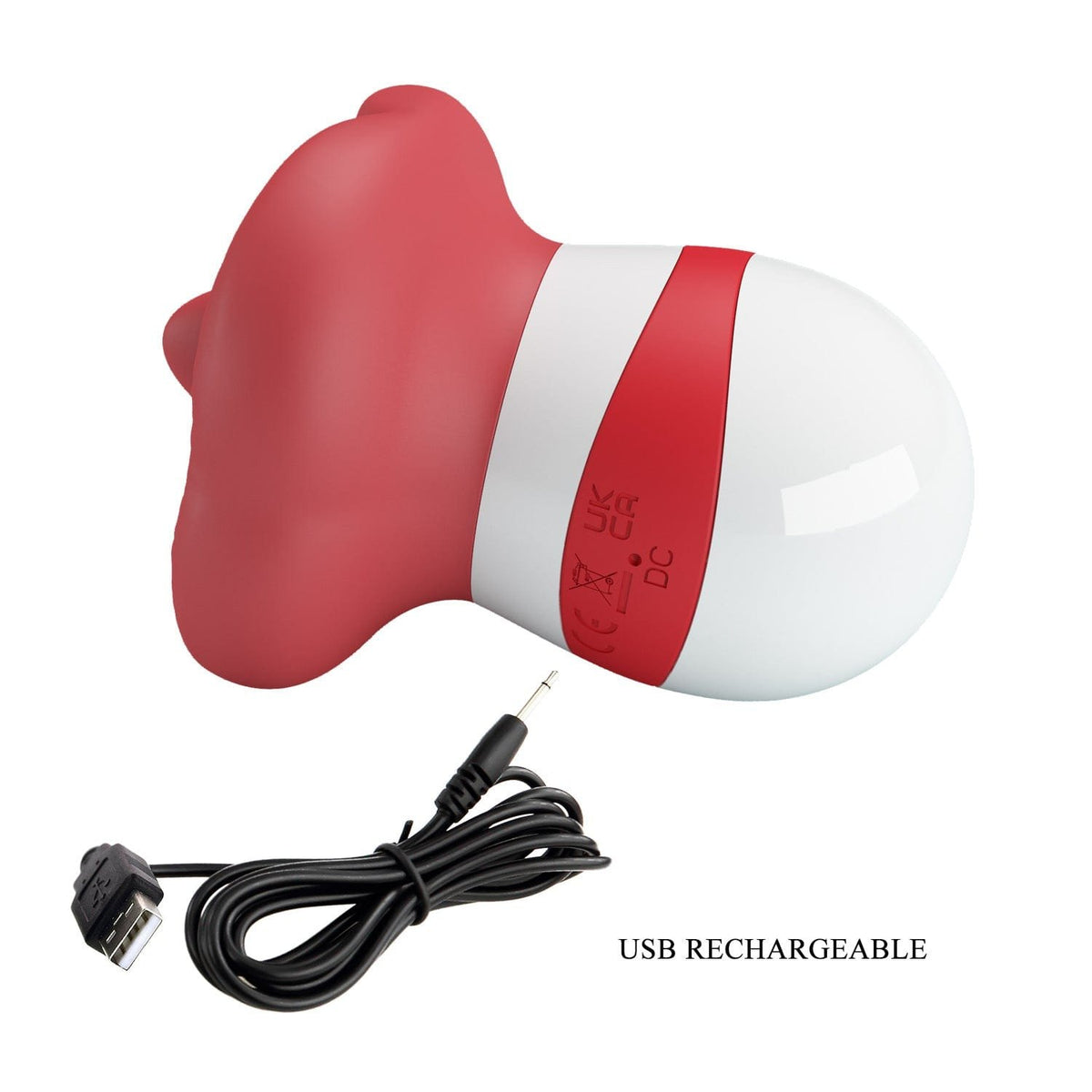 Red tongue licking suction vibrator, photo 5