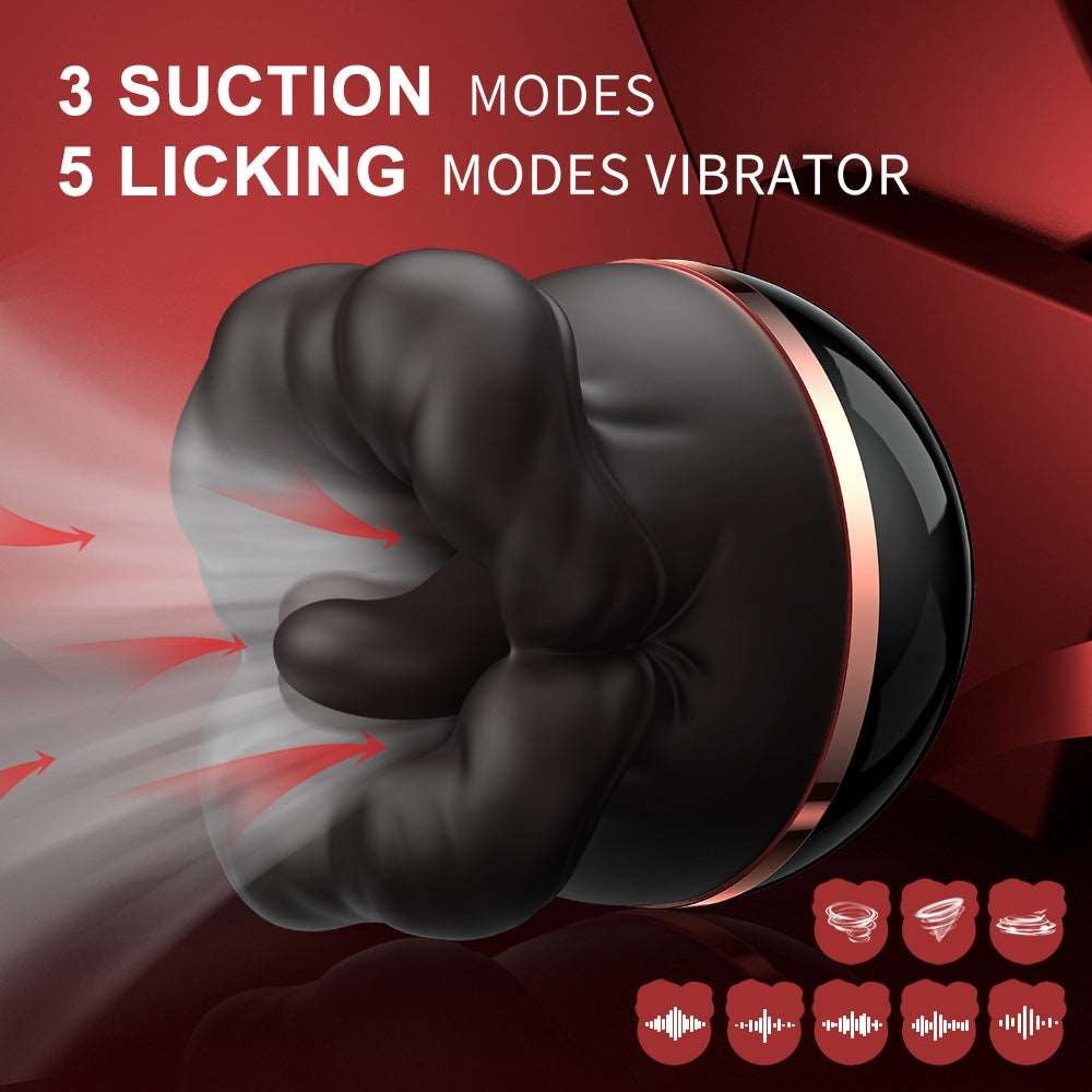Mouth-shaped tongue-licking suction vibrator, photo 11