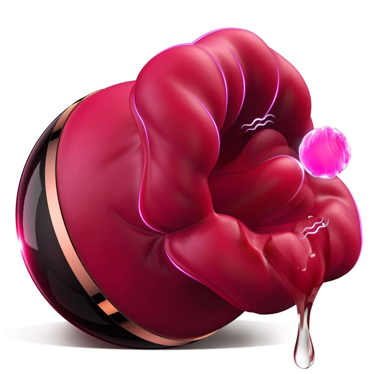 Mouth-shaped tongue-licking suction vibrator, photo 4
