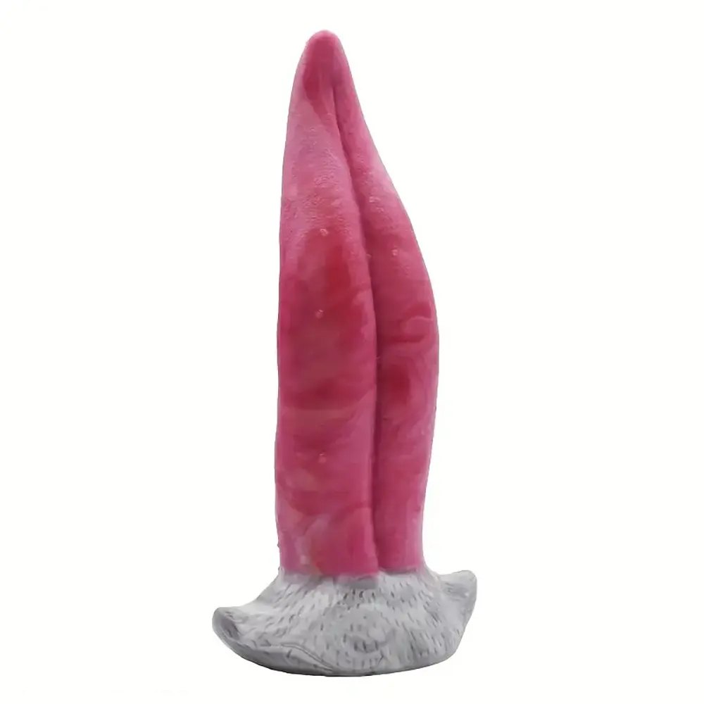 #2 colorful tongue shape silicone anal plug