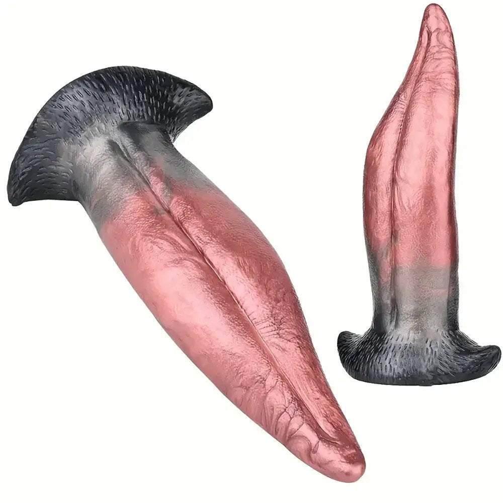 Colorful tongue shape silicone anal plug, photo 1