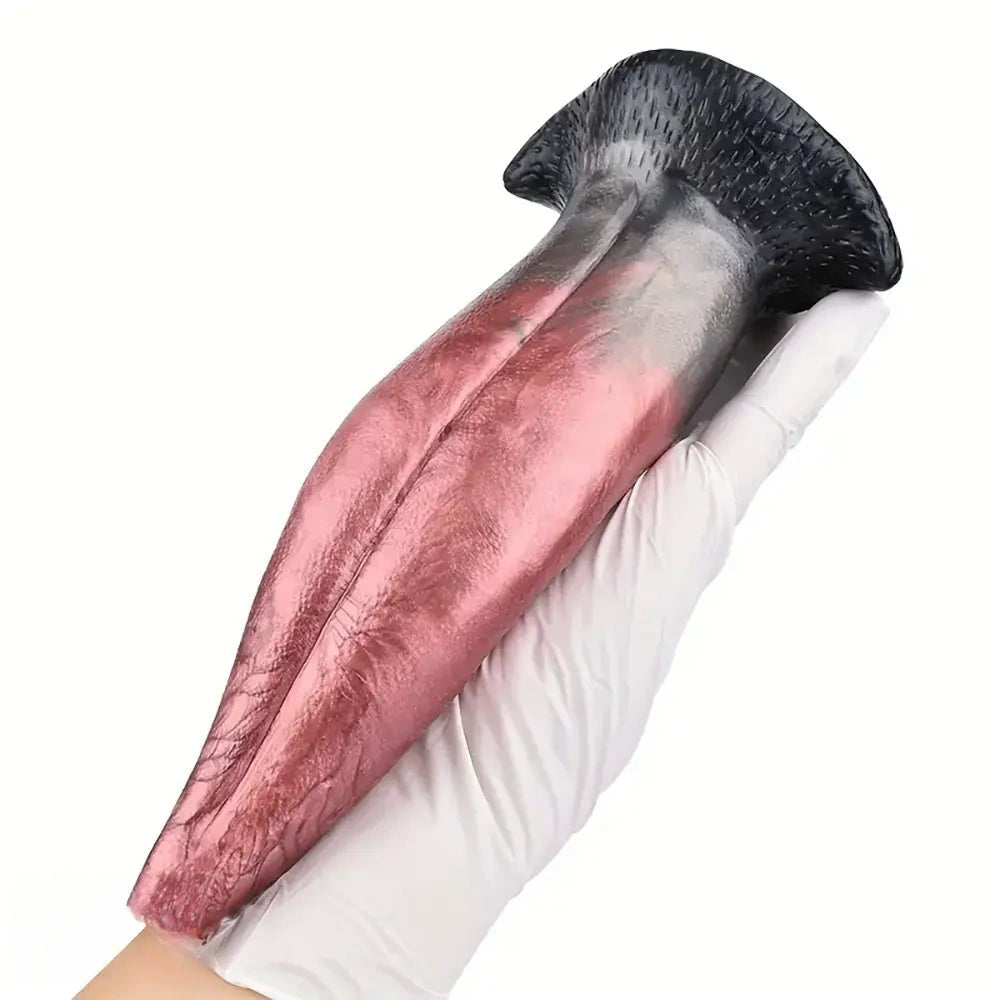 Colorful tongue shape silicone anal plug, photo 3