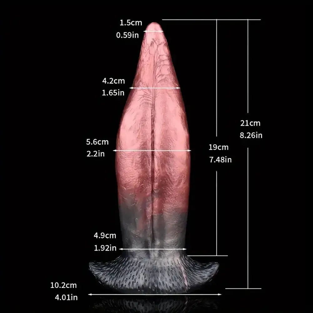 Colorful tongue shape silicone anal plug, photo 8