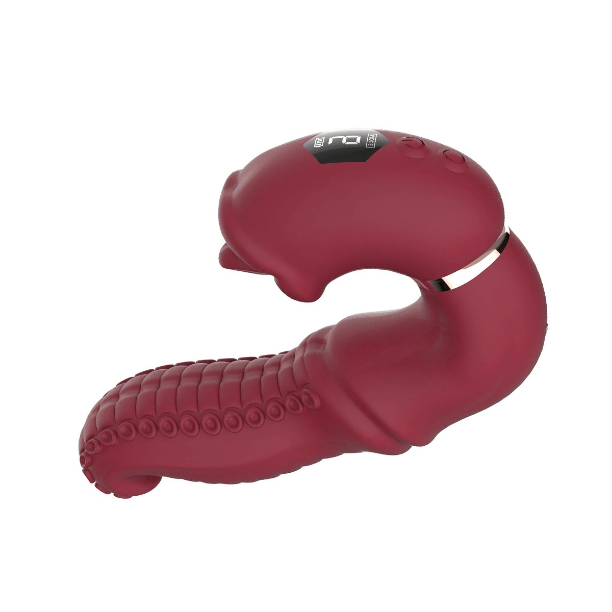 Octopus tongue swing rabbit vibrator with textured shaft, photo 1