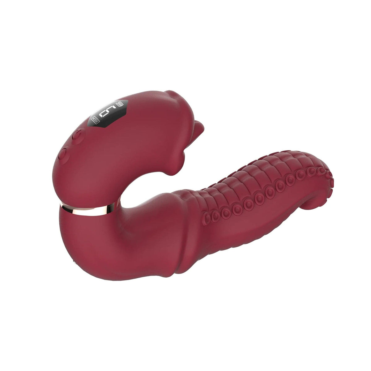 Octopus tongue swing rabbit vibrator with textured shaft, photo 2