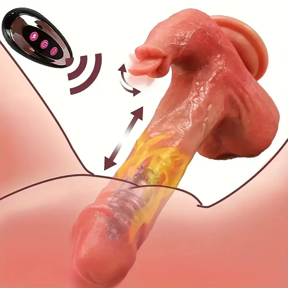 Flesh vibrating thrusting dildo, photo 2