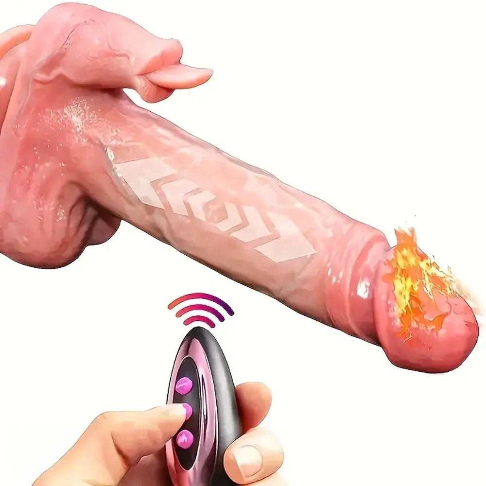 Flesh vibrating thrusting dildo, photo 3