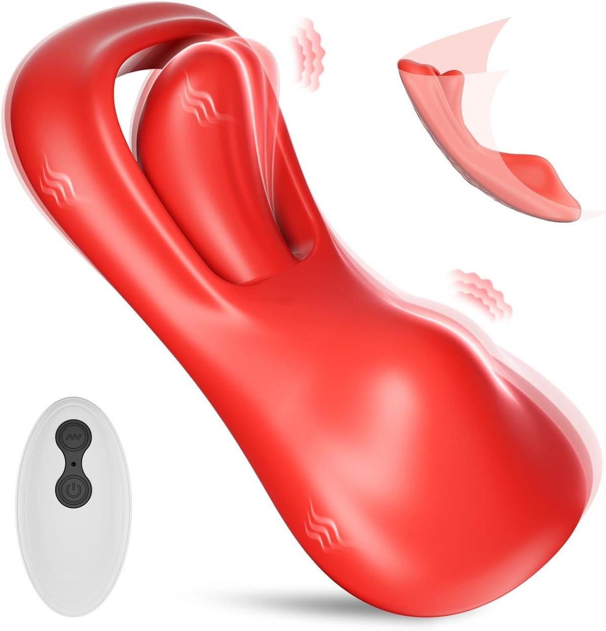 Wearable tongue-shaped clit vibrator with remote control, photo 2