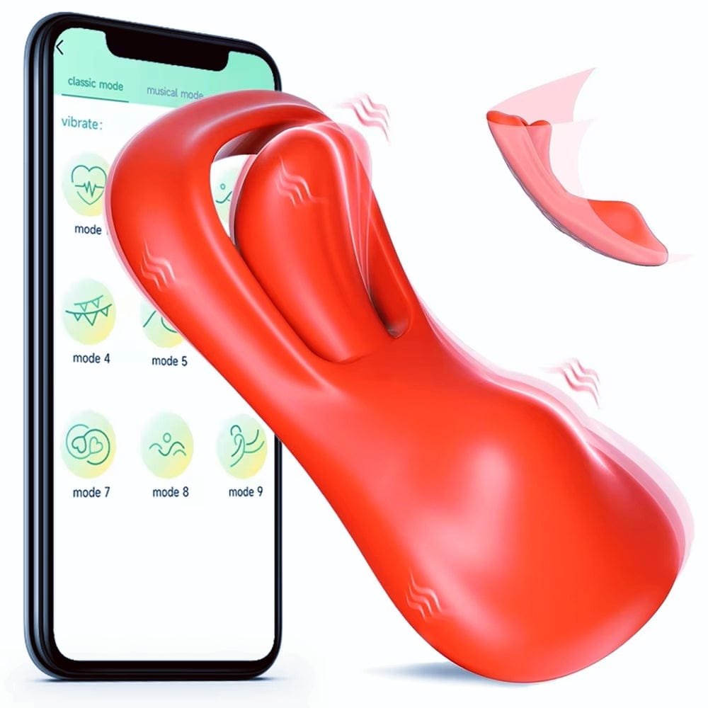 Wearable tongue-shaped clit vibrator with remote control, photo 8