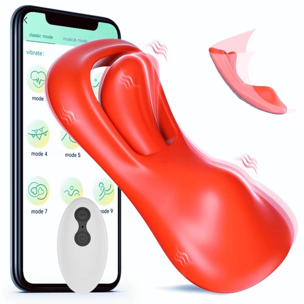 Wearable tongue-shaped clit vibrator with remote control, photo 9
