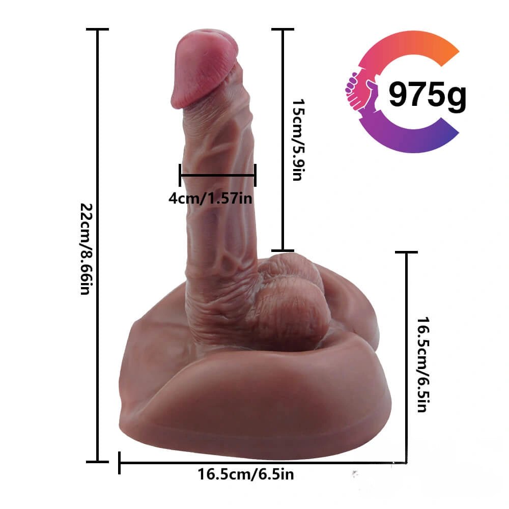 Coffee torso mount realistic dildo, photo 2