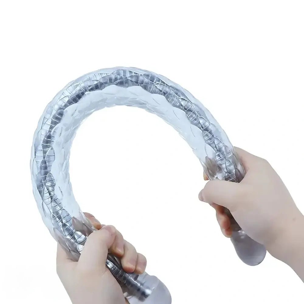 Clear flexible double-ended dildo, photo 4