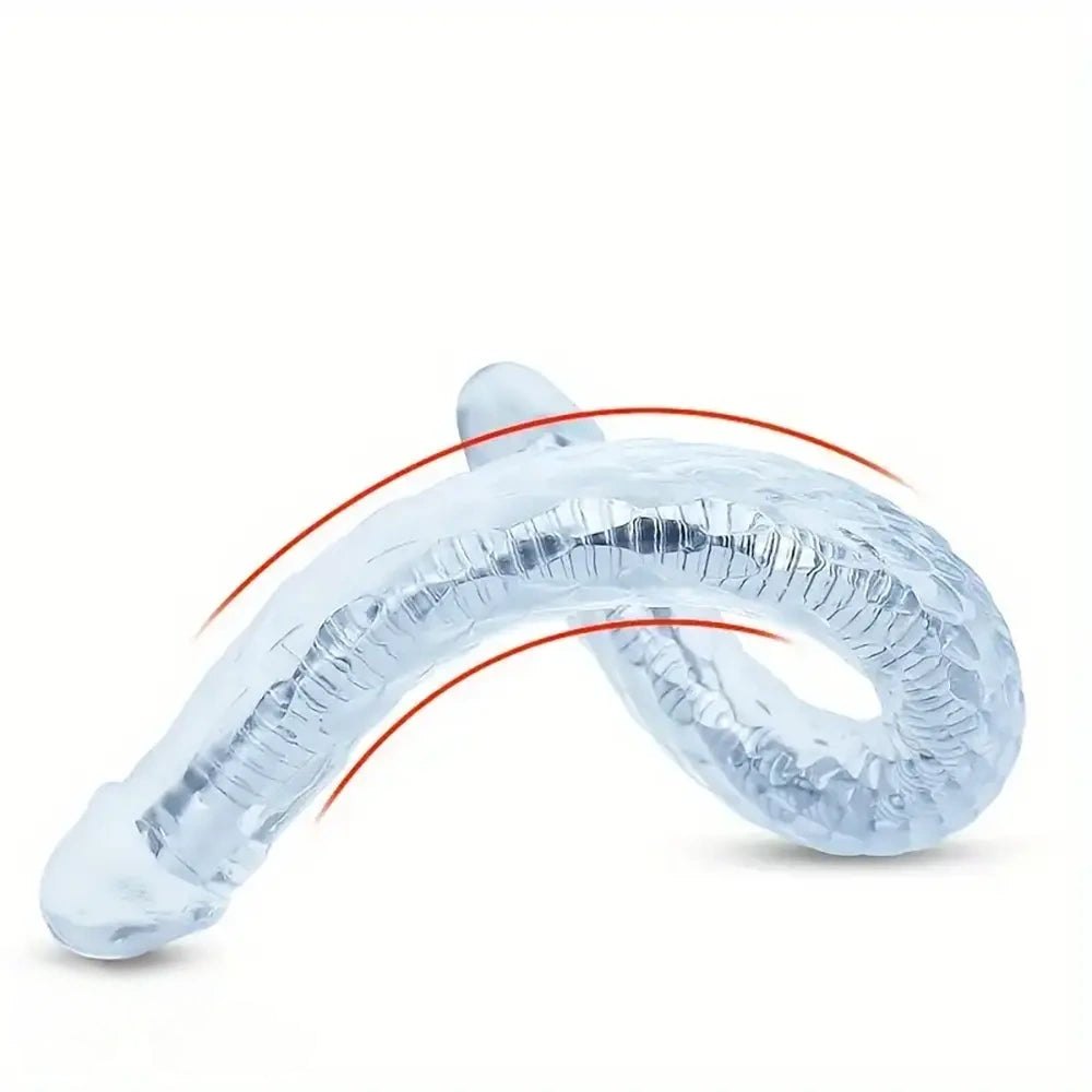 Clear flexible double-ended dildo, photo 6