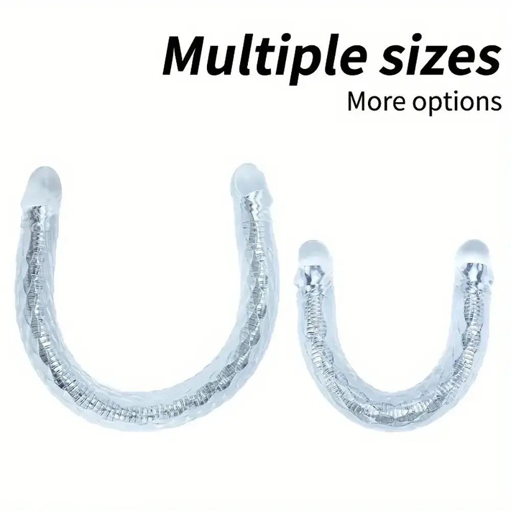Clear flexible double-ended dildo, photo 7