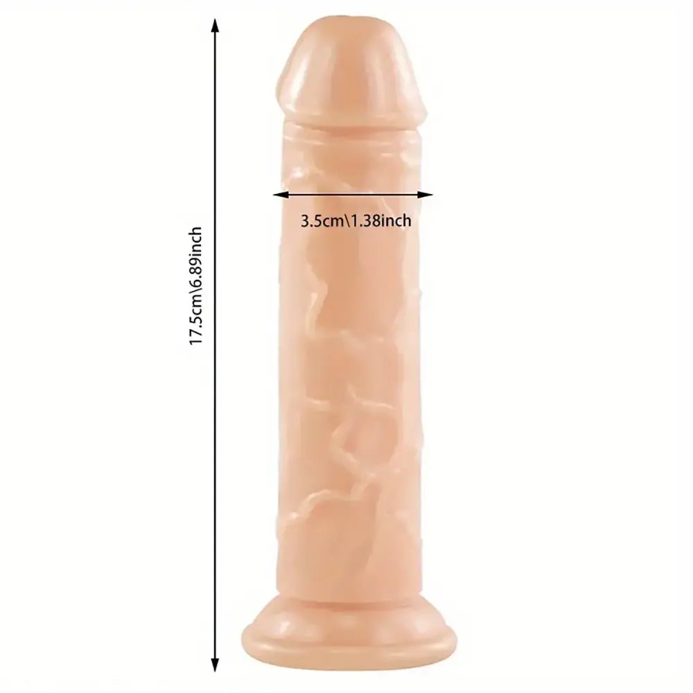 Flesh TPE g-spot suction cup dildo, photo 4