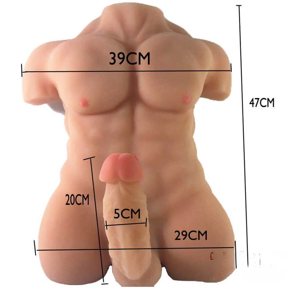Flesh tpe muscle torso dildo, photo 2