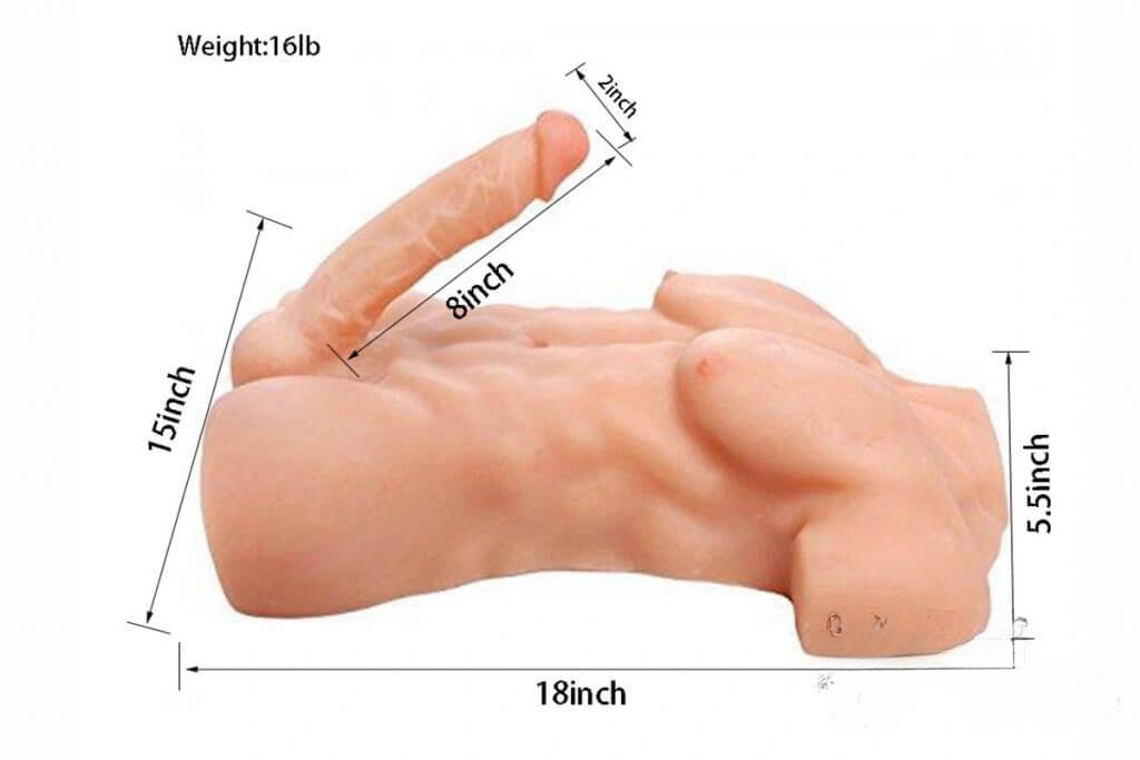Flesh tpe muscle torso dildo, photo 5