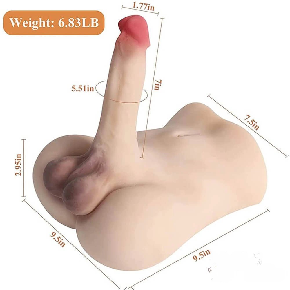 Flesh tpe torso with dildo, photo 4