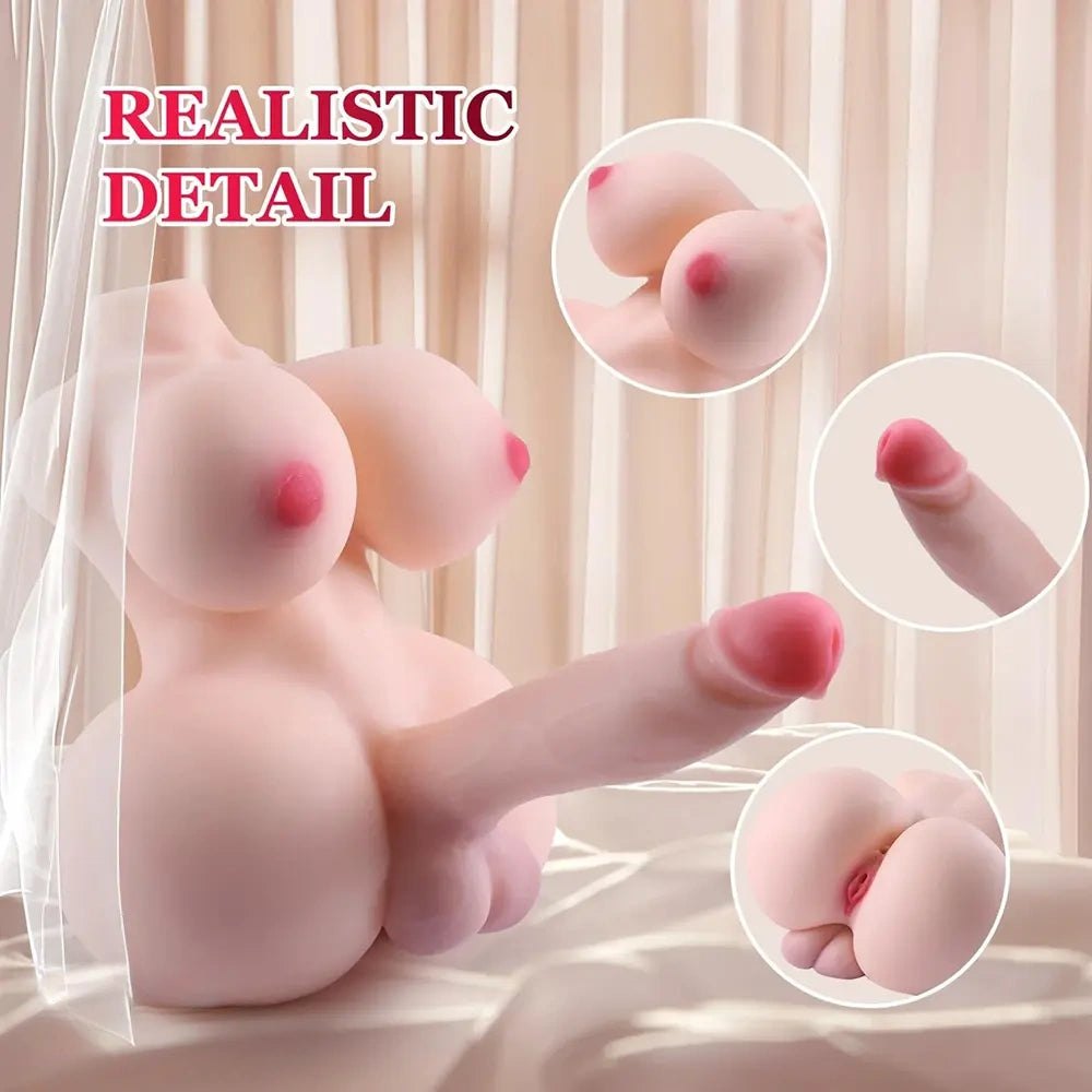 Flesh tone silicone trans torso doll, photo 3