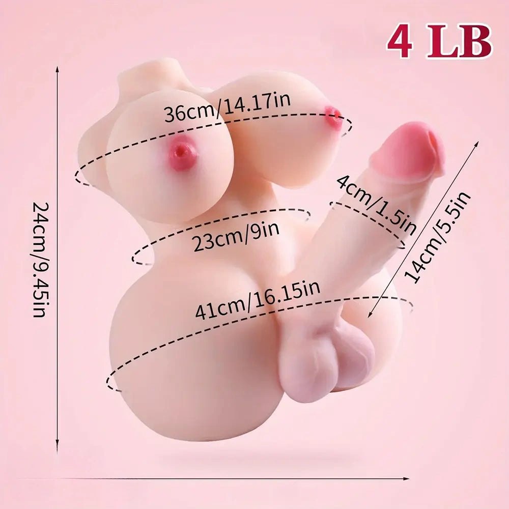 Flesh tone silicone trans torso doll, photo 4