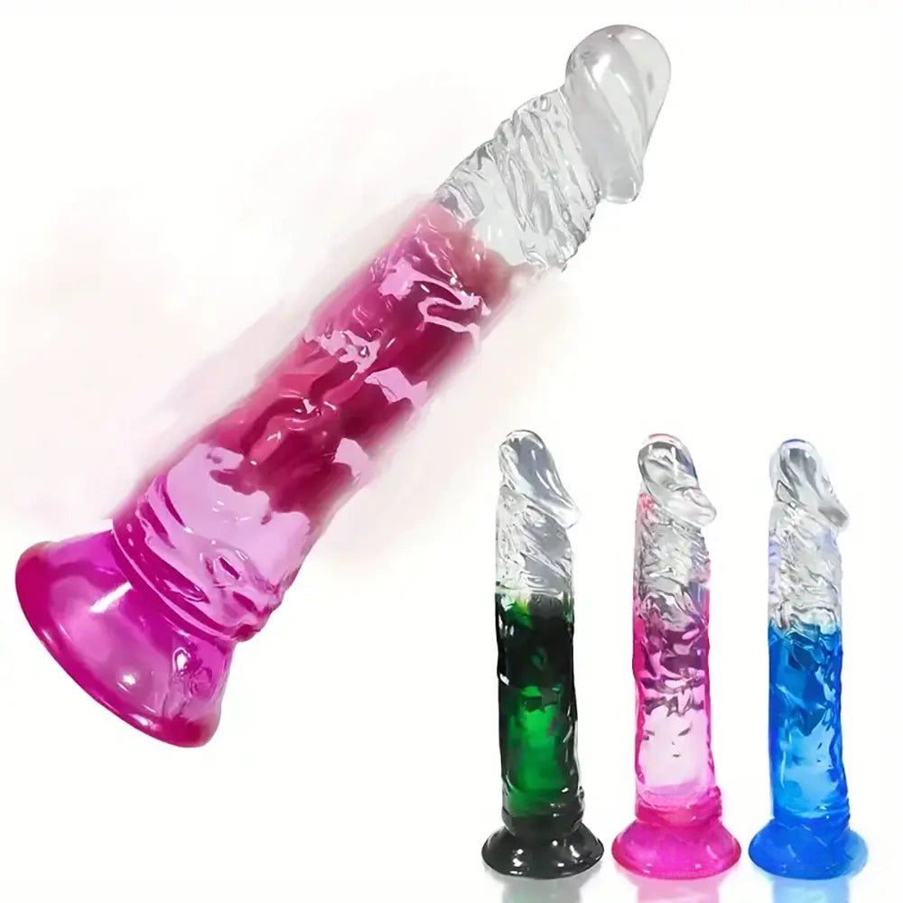 Translucent jelly TPE dildo, photo 1