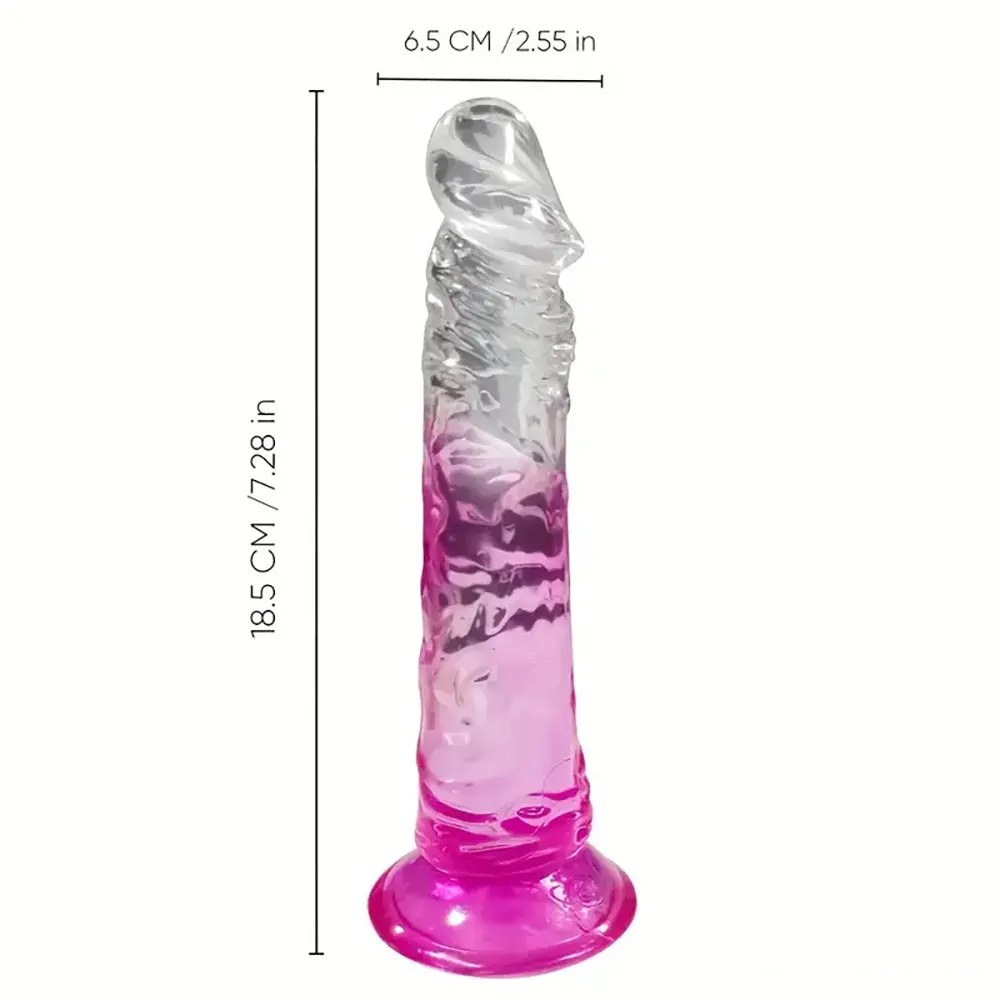 Translucent jelly TPE dildo, photo 14