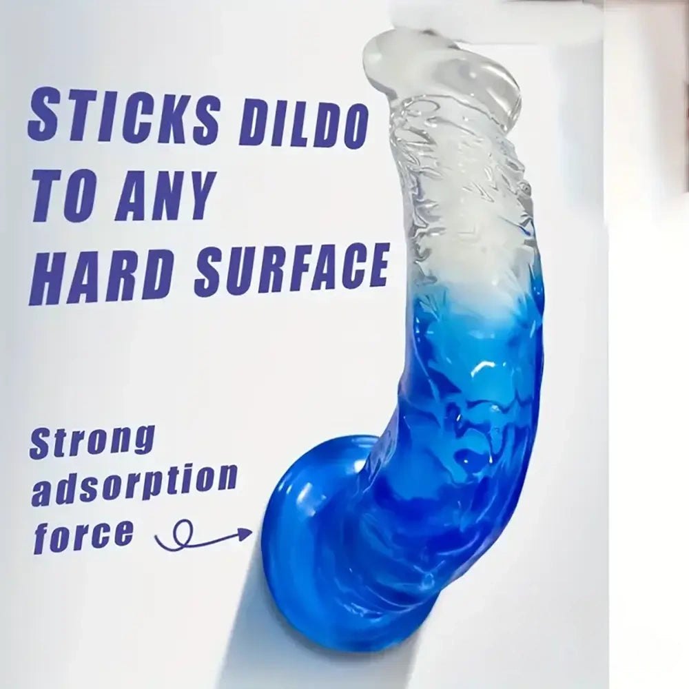 Translucent jelly TPE dildo, photo 7